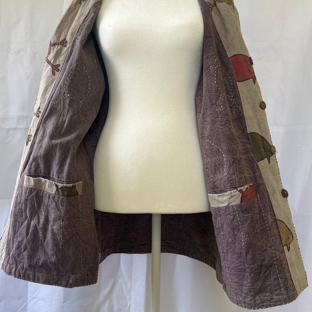 Vintage Orvis Art Bird Jacket Women's - Picture 2 of 16